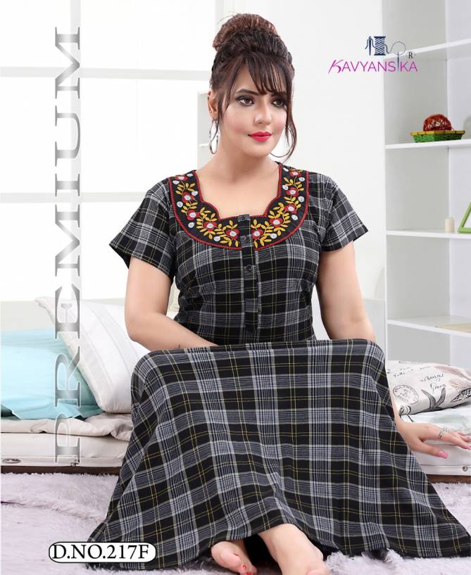 Kavyansika 217 Premium Latest Fancy Designer Embroidery Printed Nighty Collection